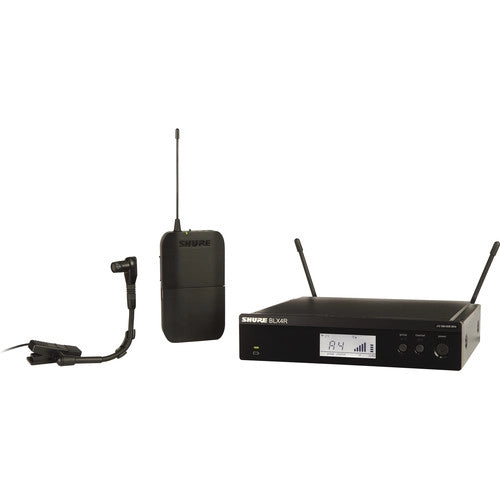 Shure BLX14R/B98-J11 Système de microphone pour instrument cardioïde sans fil à montage en rack (J11 : 596 à 616 MHz)