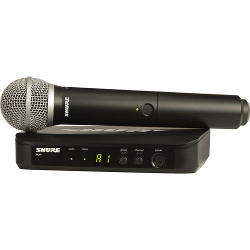 Système de microphone à main sans fil Shure BLX24 / PG58 avec capsule PG58 (H11: 572 à 596 MHz)