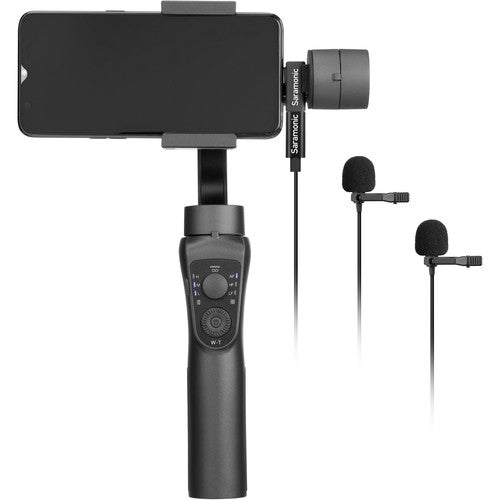 Saramonic LAVMICRO-U3C double microphones cravate omnidirectionnels avec connecteur USB Type-C pour appareils Android (câble 19,6')