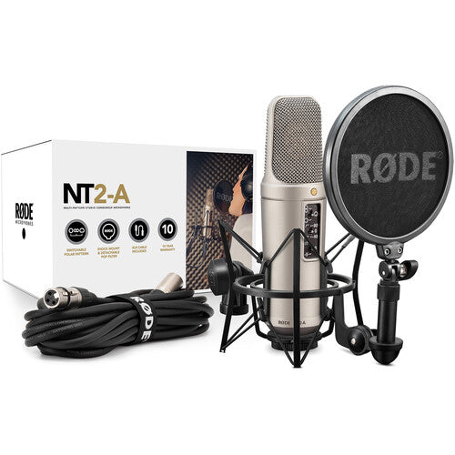 Rode NT2-A Microphone à condensateur à large membrane avec support antichoc