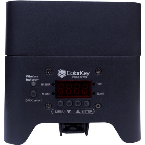 ColorKey CKW-6020B MobilePar Mini Hex 4 Wireless Battery-Powered RGBAW+UV LED Fixture