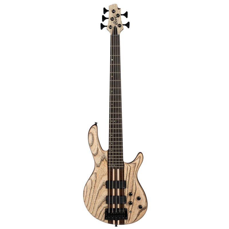 Cort A5-ULTRA-ASH-CASE-ENB 5-String Bass w/ Fishman Pickups & Case - Etched Natural Black