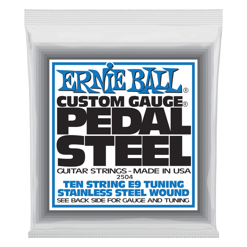 Ernie Ball 2504EB Pedal Steel 10-String E9 Tuning Stainless Steel Wound Guitar Strings