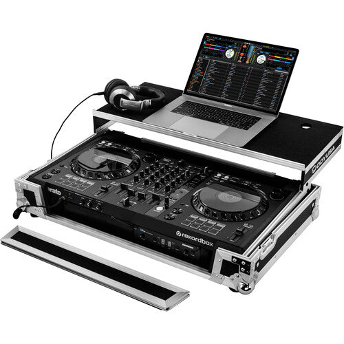 Flight case Odyssey Flight Zone Glide Style pour contrôleur Pioneer DDJ-FLX6 - Argent sur noir