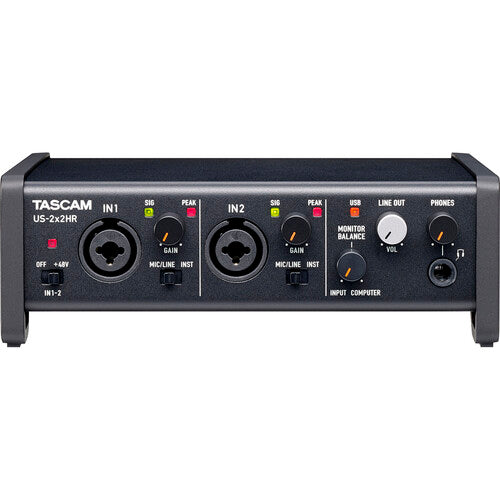 Tascam US-2x2HR Interface audio/MIDI USB Type-C 2x2 de bureau