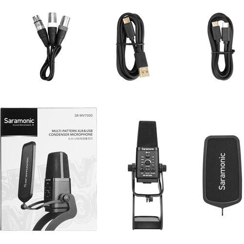 Saramonic USBMIC Microphone à condensateur multi-motifs USB/XLR à large membrane