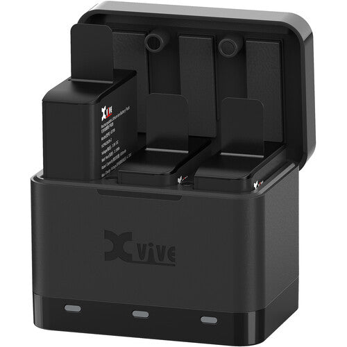 Xvive Audio XVIVE-U5C Chargeur de batterie avec trois batteries pour systèmes sans fil U5 