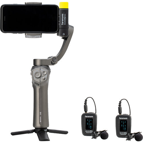 Saramonic BLINK500PRO-B4 Système de microphone omni-cravate numérique sans fil pour 2 personnes pour appareils Lightning iOS (2,4 GHz)