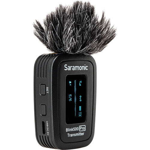 Saramonic BLINK500PRO-B4 Système de microphone omni-cravate numérique sans fil pour 2 personnes pour appareils Lightning iOS (2,4 GHz)