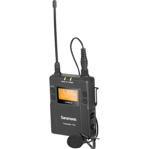 Saramonic UHFWIRELESS Émetteur de poche numérique sans fil UHF 96 canaux avec micro Lavalier (514 à 596 MHz)