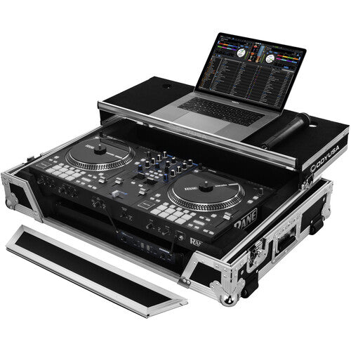 Odyssey FZGSRANEONEW1 Flight Zone Glide Style Flight Case pour contrôleur de logiciel Rane One DJ (argent sur noir)