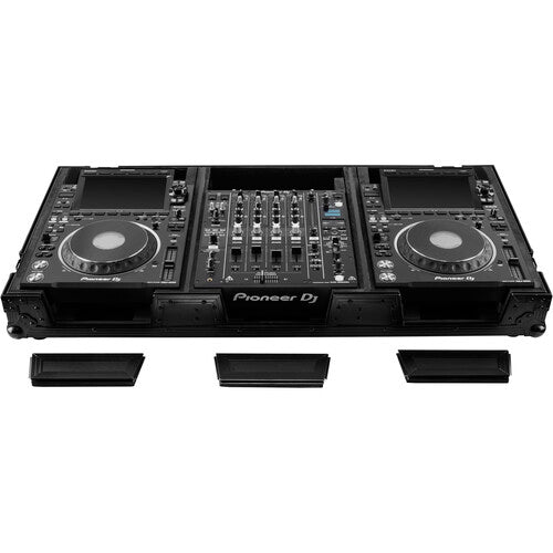 Odyssey FZ12CDJWXD2BL Flight-case cercueil extra profond pour table de mixage DJ 12" et deux lecteurs multimédia grand format (tout noir)