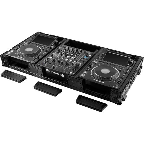 Odyssey FZ12CDJWXD2BL Flight-case cercueil extra profond pour table de mixage DJ 12" et deux lecteurs multimédia grand format (tout noir)