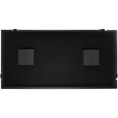 Odyssey 810141 Industrial Board Glide-Style Universal Case for 12" DJ Mixer and Two Pioneer CDJ-3000 (Black on Black)