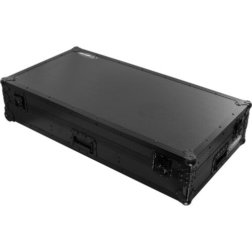 Odyssey 810141 Industrial Board Glide-Style Universal Case for 12" DJ Mixer and Two Pioneer CDJ-3000 (Black on Black)