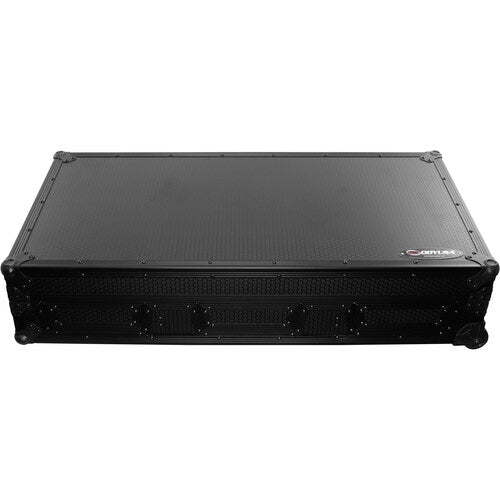 Odyssey 810141 Industrial Board Glide-Style Universal Case for 12" DJ Mixer and Two Pioneer CDJ-3000 (Black on Black)