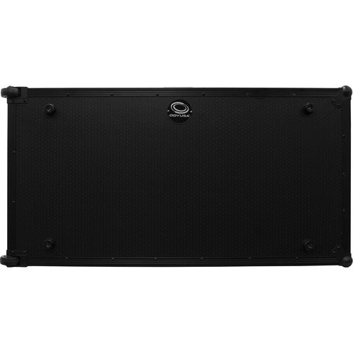 Odyssey 810141 Industrial Board Glide-Style Universal Case for 12" DJ Mixer and Two Pioneer CDJ-3000 (Black on Black)