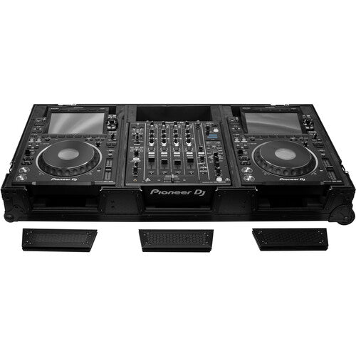 Odyssey 810158 Industrial Board Case for 12" DJ Mixer and Two Pioneer CDJ-3000 (All Black)