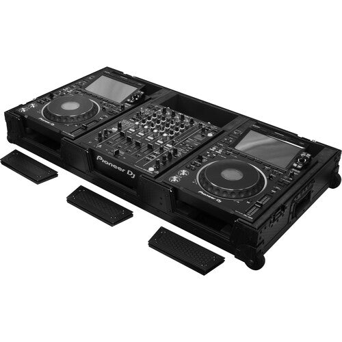 Odyssey 810158 Industrial Board Case for 12" DJ Mixer and Two Pioneer CDJ-3000 (All Black)