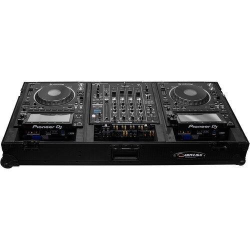 Odyssey 810158 Industrial Board Case for 12" DJ Mixer and Two Pioneer CDJ-3000 (All Black)