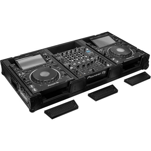 Odyssey 810158 Industrial Board Case for 12" DJ Mixer and Two Pioneer CDJ-3000 (All Black)