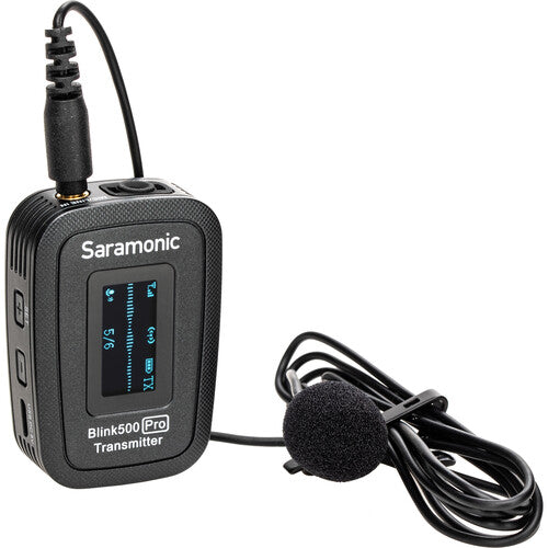 Émetteur Saramonic Blink 500 Pro TX avec micro intégré et micro-cravate - 2,4 GHz