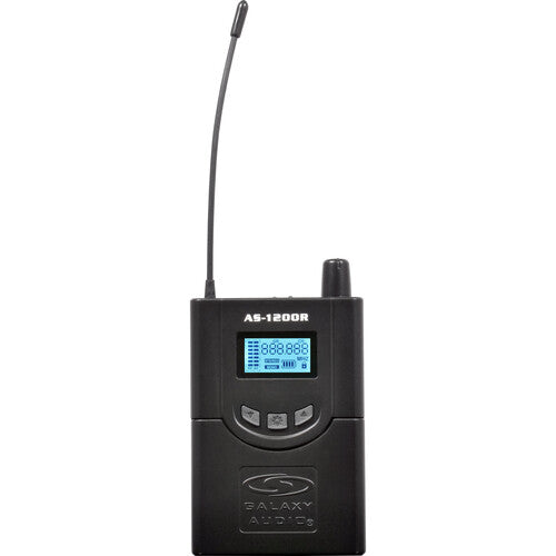 Galaxy Audio AS-1200 Twin Pack Système de moniteur intra-auriculaire sans fil avec 1 récepteur et écouteurs EB4 (D: 584 à 607 MHz)