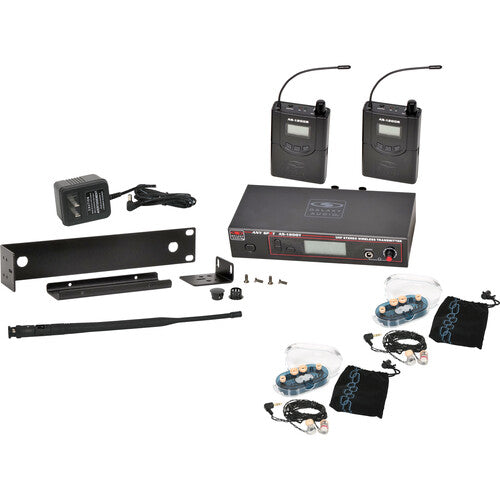 Galaxy Audio AS-1206-2 Personal Wireless In-Ear Monitor System with 2 Receivers & EB6 Earbuds (D: 584 to 607 MHz)