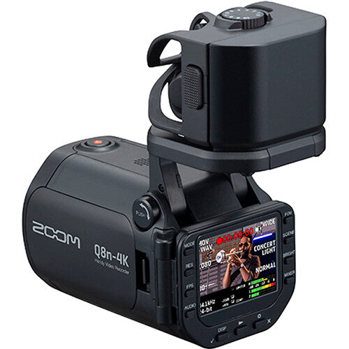 Enregistreur vidéo pratique Zoom Q8n-4K avec microphone et écran 