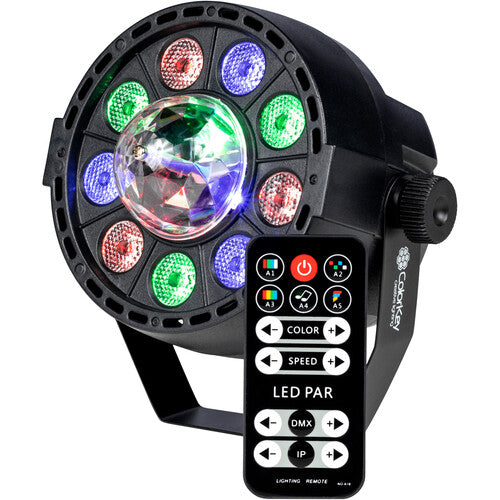 ColorKey CKU-1080 PartyLight FX Effet d'éclairage à faisceau tourbillonnant LED tricolore compact