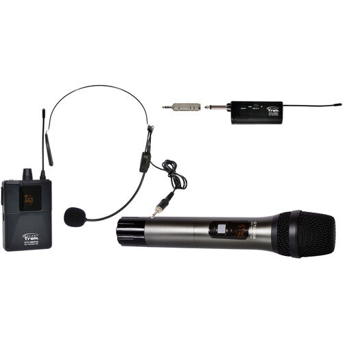 Galaxy Audio Trek GTU Mini Système de microphone sans fil UHF avec 1 micro portable et 1 micro casque (B & A : 524,5 à 594,5 MHz)