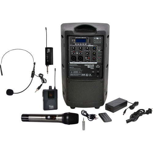 Galaxy Audio Traveler Quest TQ8X PA avec système de micro sans fil GTU-SHP5AB (B & A : 524,5 à 594,5 MHz)