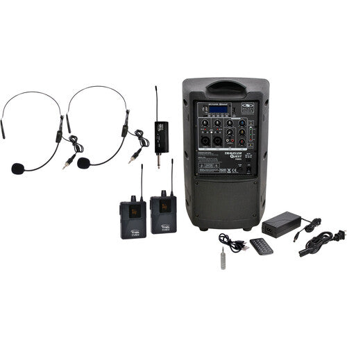 Galaxy Audio Traveler Quest TQ8X PA avec système de micro sans fil GTU-SSP5AB (A et B : 524,5 à 594,5 MHz)