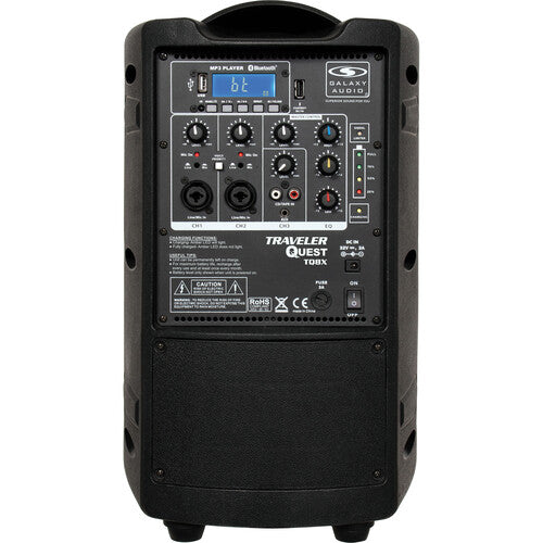 Galaxy Audio TQ8X Traveler Quest 150W Portable Rechargeable PA System - 8"
