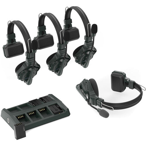 Hollyland SOLIDCOM C1-4S Full-Duplex Wireless DECT Intercom System With 4 Headsets (1.9 GHz)