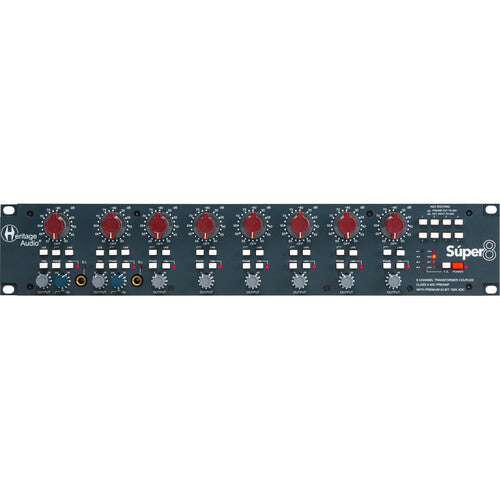 Heritage Audio Súper 8 8-Channel Microphone Preamp with Premium 24-Bit 192 kHz ADC
