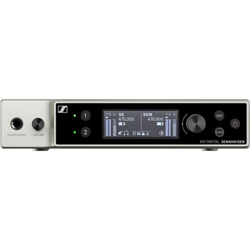 Sennheiser EW-DX EM 2 DANTE Two-Channel Digital Rackmount Receiver with Dante - R1-9: 520 to 607 MHz