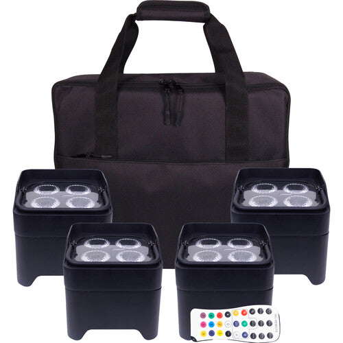 ColorKey CKW-6024 MobilePar Mini Hex 4 Bundle with Carrying Case - 4 Pack