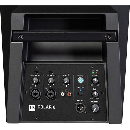 HK Audio POLAR 8 Système de réseau de colonnes alimenté bidirectionnel 8" 2000 W avec Bluetooth