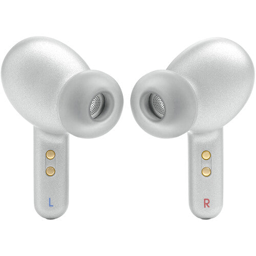 Écouteurs intra-auriculaires sans fil à réduction de bruit JBL Live Pro 2 (argent)