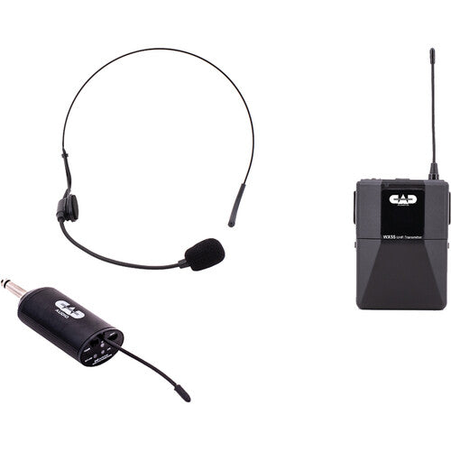 Système de microphone numérique sans fil CAD WX55 avec boîtier et casque (500 à 599 MHz)