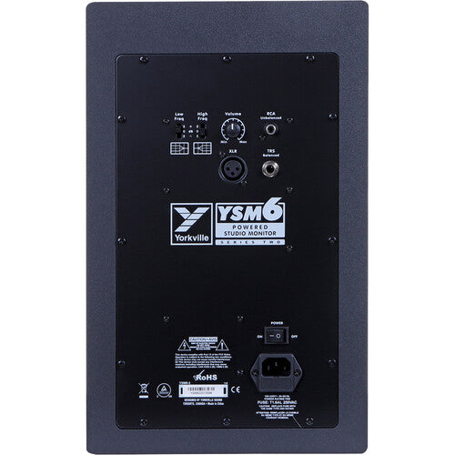Yorkville YSM6-2 Series 2 Powered 75W 6.5" Studio Single Monitor (Black)