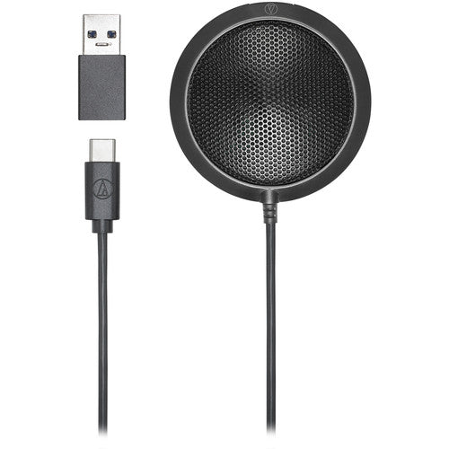 Audio-Technica ATR4697-USB Microphone de surface à condensateur omnidirectionnel 