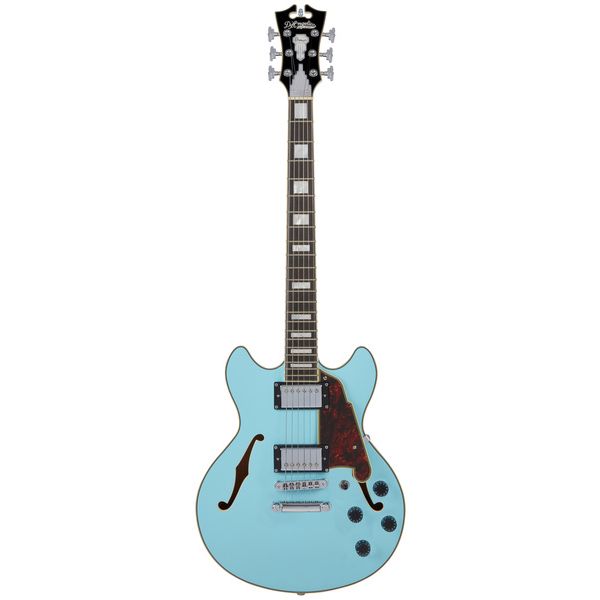 D'Angelico PREMIER MINI DC Series Semi Hollow-Body Electric Guitar (Sky Blue)