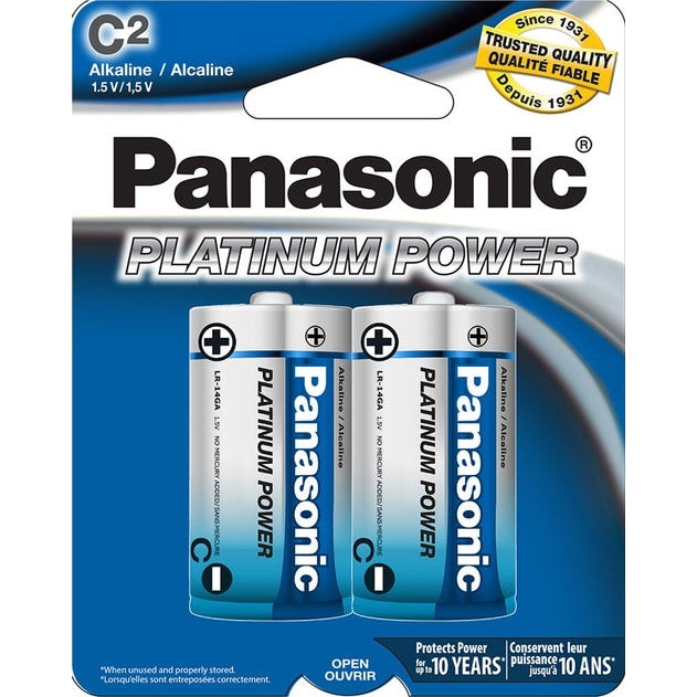 Panasonic PLATINUM POWER C Batteries - 1.5 Volt, 2-Pack
