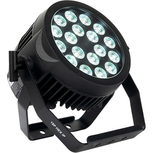 American DJ 18P Hex Ip Heavy-Duty Rgbaw+Uv Led Wash Light (Ip65) - Red One Music