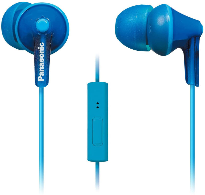 Panasonic RPTCM125A ErgoFit Earbud Headphones w/ Mic & Controller - Blue