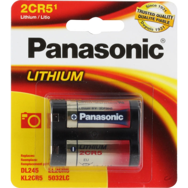 Batterie photo au lithium Panasonic 2CR5 6 V – 1 400 mAh, paquet de 1