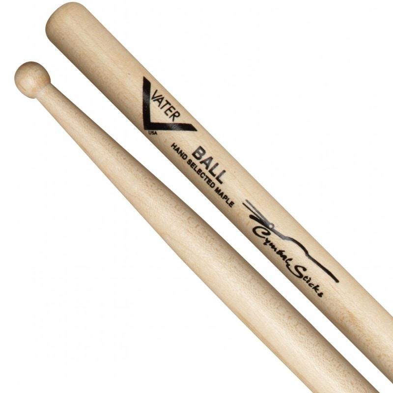 Vater Vmcbw Wood Tip Cymbal Specialty Drum Sticks - Ball Shape Tip - Red One Music