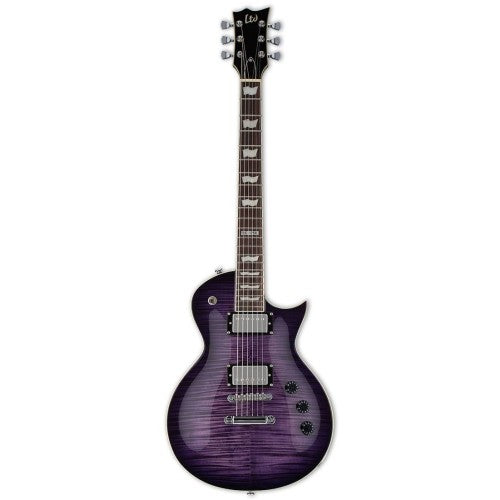 ESP LTD LEC256STPSB Electric Guitar Single Cut with ESP Designed Pickups - See-Thru Purple Sunburst